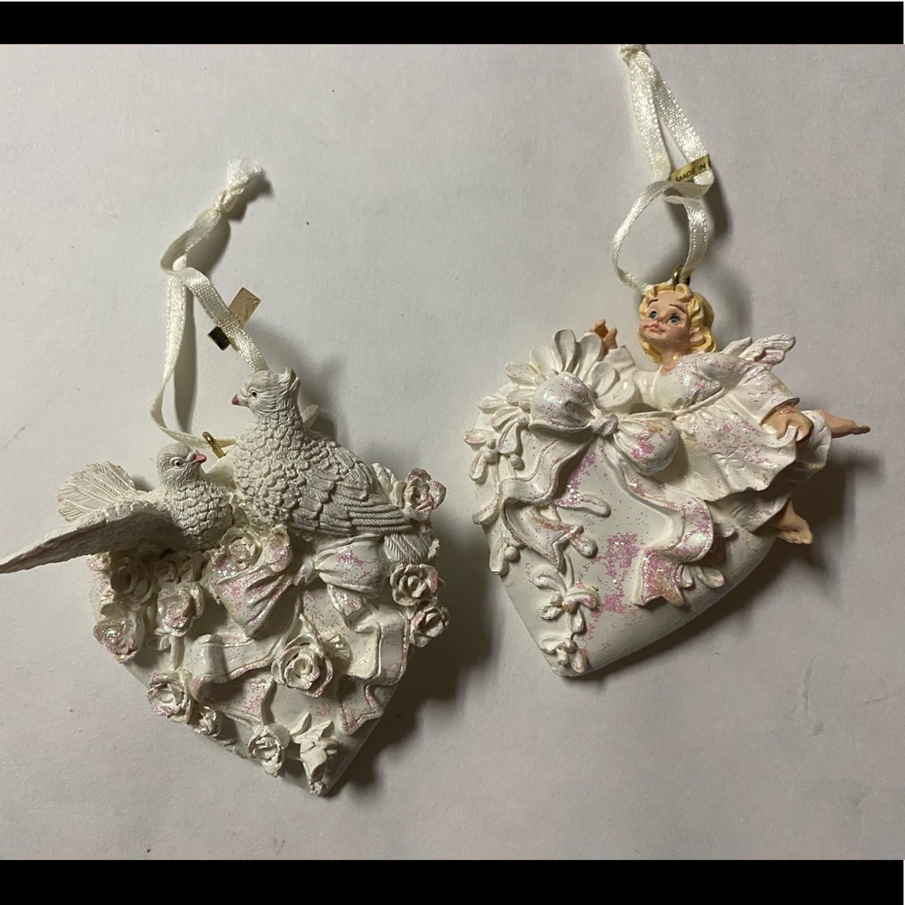 House of Lloyd Angel & Dove Heart Ornaments